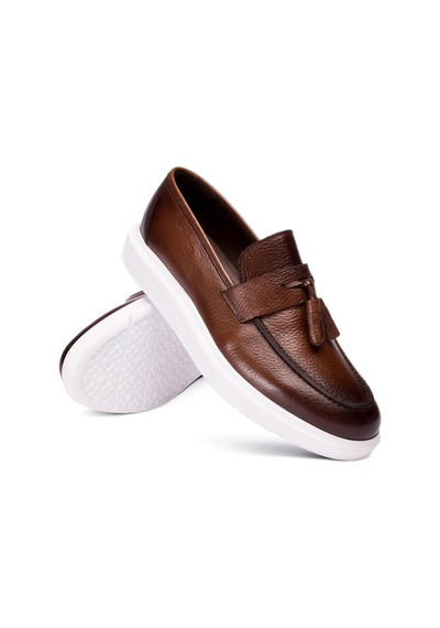Deery Hakiki Deri Taba Rengi Comfort Erkek Loafer Taba