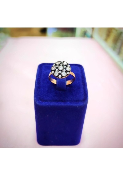 Oriental Kuyumculuk Jewellery Rose Gümüş Elmas Möntürlü Yüzük Rose