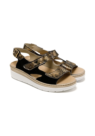 Black Sandalet Kadın 5686 Green Life Stretch Women's Footwear Siyah