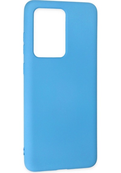 Samsung Uyumlu Galaxy S20 Ultra Kılıf Nano İçi Kadife Silikon Mavi\