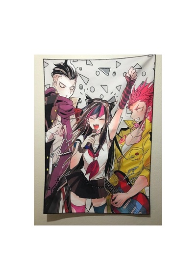 Danganronpa Desenli Tasarım Duvar Halısı