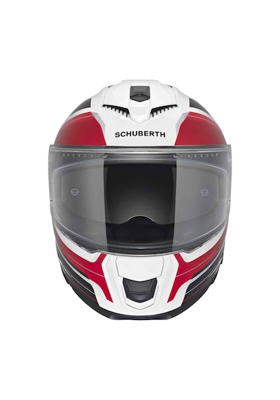 Schuberth S3 Apex White Kapalı Kask Siyah - Beyaz - Kırmızı
