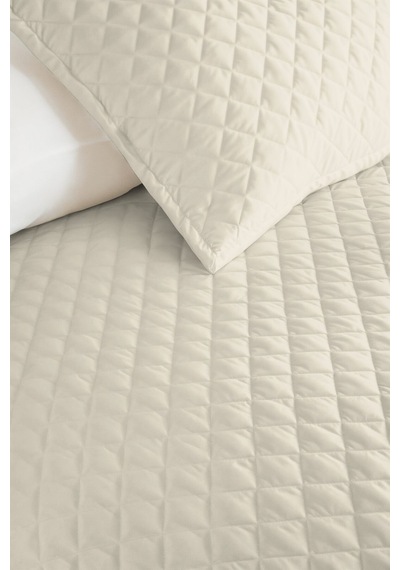 Krem Minimal Genç Odası Tek Kişilik Pike Takımı - Bej Kapitone 160x220 Cm Mevsimlik Yatak Örtüsü Sabahçı Dere Masalı