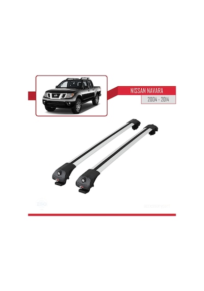 Nissan Navara 2004-2014 Arası İle Uyumlu Ace-1 Ara Atkı Tavan Barı Gri