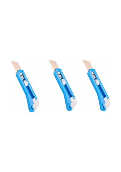 3 Adet Çelik Bıçaklı Mini Tekli Falçata Maket Bıçağı