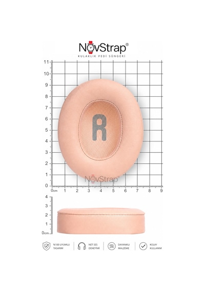 Novstrap Jbl Tune 700bt 710bt 720bt 750btnc 760nc 770nc İle Uyumlu Yedek Kulaklık Pedi Süngeri + Kafa Bandı Seti Pembe Açık