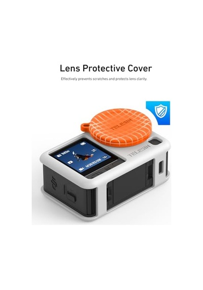 Osmo Action 6 İçin Silikon Koruyucu Kılıf + Lens Cap Grey 08298469