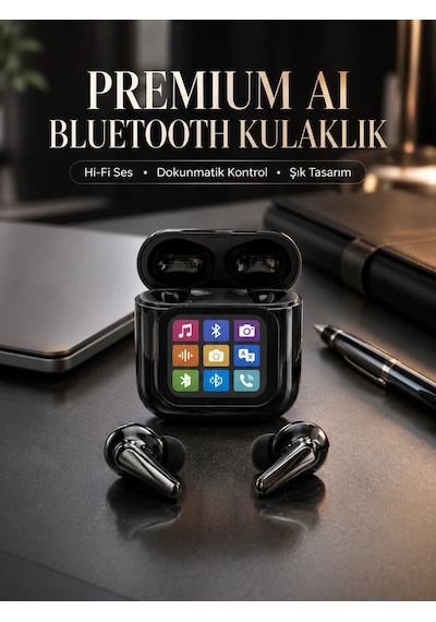 Znv Zenvia Mey İthalat Aı Destekli Dokunmatik Ekranlı Kablosuz Bluetooth Kulaklık Znv2025 Cmn Belirtilmemiş