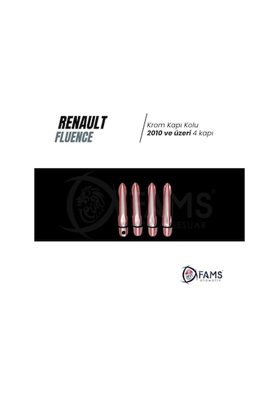 Famsotomotiv Renault Fluence Krom Kapı Kolu 4 Kapı 2010 Üzeri P. Çelik