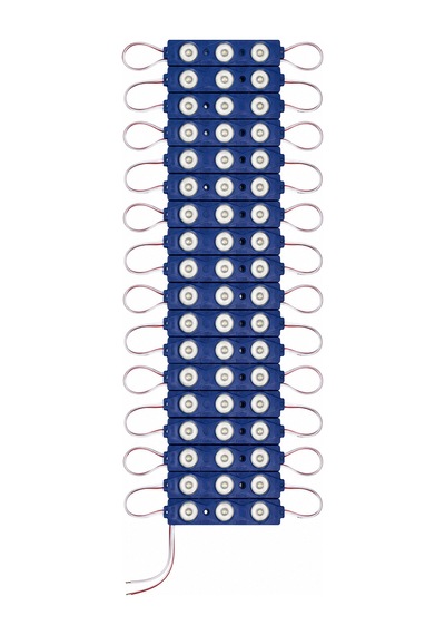 3 Lensli Modül Led Turkuaz 12 Volt 1.2 Watt 2835 10 Adet