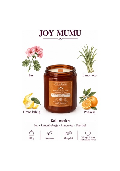 Aromaterapi Soya Mum - Joy Neşe 150 Gr Şeffaf