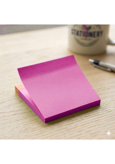 Pembe Kare Şekilli Posit Yapışkanlı Not Kağıdı Pos İt 76x76 Mm - 1 Adet