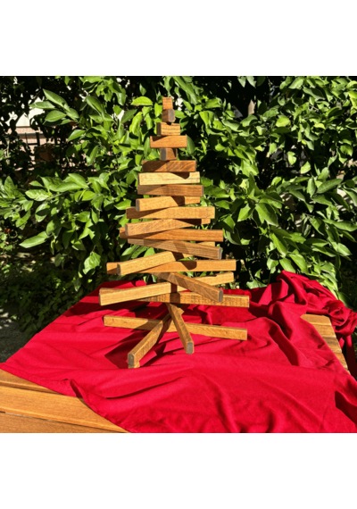 Leftover Ahşap Yılbaşı Ağacı - 54cm Kahverengi