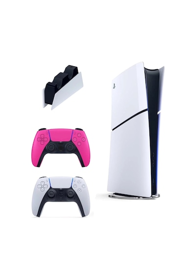 Playstation 5 Slim Digital 1 TB Oyun Konsolu + 2 Pembe Dualsense + Şarj İstasyonu (İthalatçı Garantili)