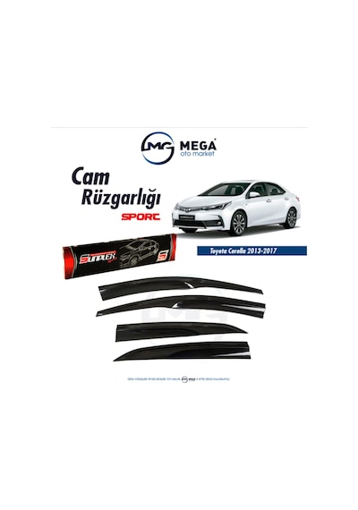 Toyota Corolla 2013-2018 Arası Mugen Tip Cam Rüzgarlık Sunplex