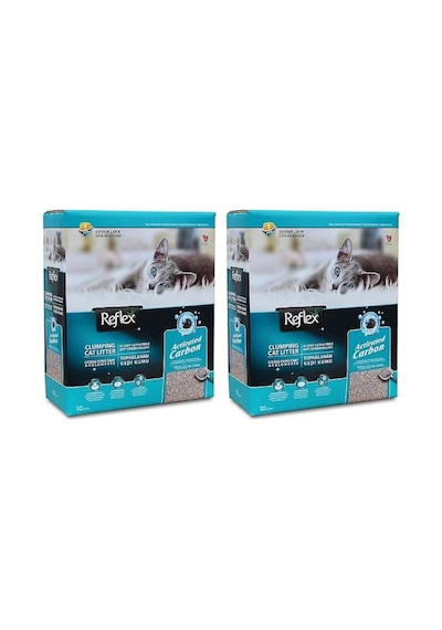 Reflex Aktif Karbonlu Süper Hızlı Topaklanan Kedi Kumu - 10 Lt X 2 Adet