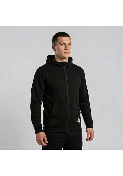 Siyah Joma Erkek Günlük Sweatshirt Indoor Gym Zip-up Hoodie 4141309