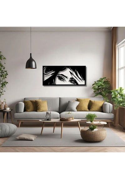 Metal Duvar Dekorasyonu Kadın 1 Metal Duvar Tablosu Pop Art 75 x 60