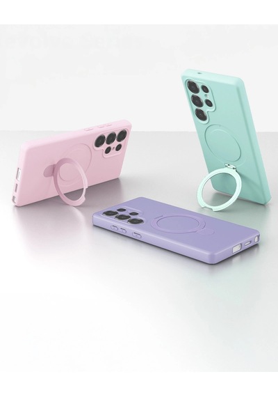 Samsung Uyumlu Galaxy S23 Ultra Regal Magsafe Standlı Kapak Siyah