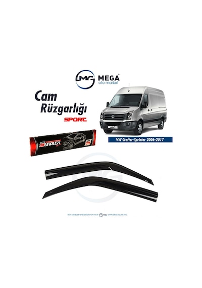 Ww Crafter-Sprinter 2008-2017 Cam Rüzgarlık Mugen Tip Sunplex