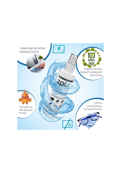Zolx Ekran Temizleme Seti 2 x 250 ML + Mikrofiber Bez