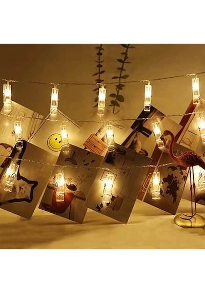 Vıp 2 Metre Pilli Mandal Led Işık Dekoratif Romantik Mandal Işık Gün Işığı Led Işık Pilli Led Işık Gün Işığı