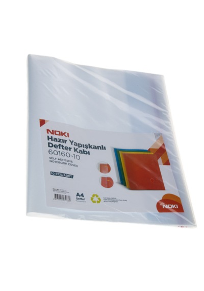 Noki Hazır Yapışkanlı Defter Kabı A4 Şeffaf 1
