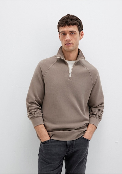 Mavi Erkek Yarım Fermuarlı Sweatshırt Walnut 0s10483-70380 Bej