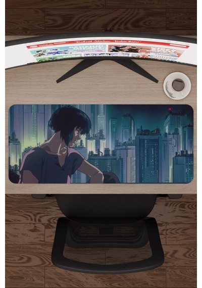 Ghost İn The Shell Kaymaz Dikişli Kauçuk Oyuncu Mousepad V4 - 70x30 Xl Gaming Mouse Pad Fare Altlığı