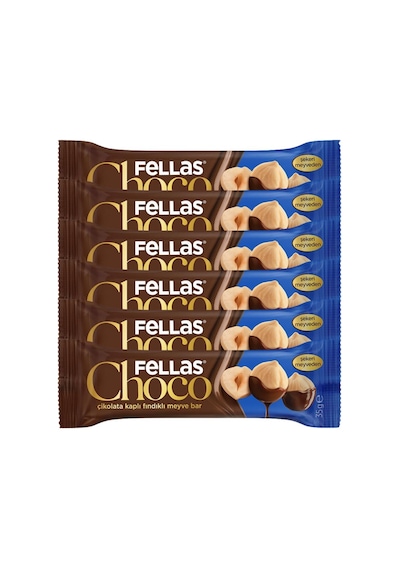 Çikolata Kaplı Meyve Bar Fındıklı 35gr X6