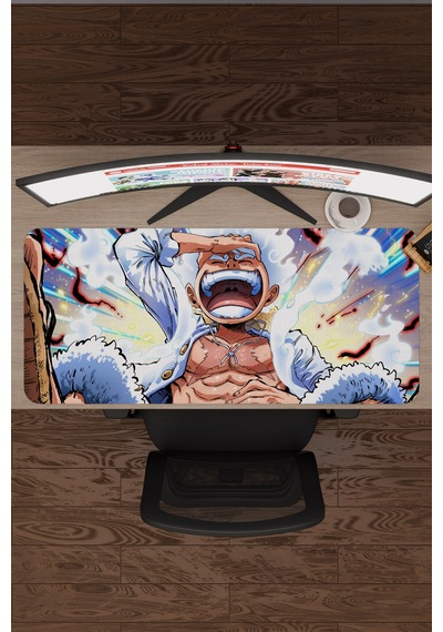 One Piece Kaymaz Dikişli Kauçuk Oyuncu Mousepad V1 - 90x40 Xxl Gaming Mouse Pad Fare Altlığı