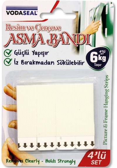 Vodaseal Resim Ve Çerçeve Asma Bandı Cırt Bant 4Lü