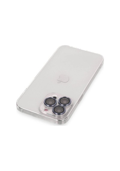 Apple, Uyumlu iPhone 13 Pro Max Kılıf Luko Lens Silikon - Sierra Blue