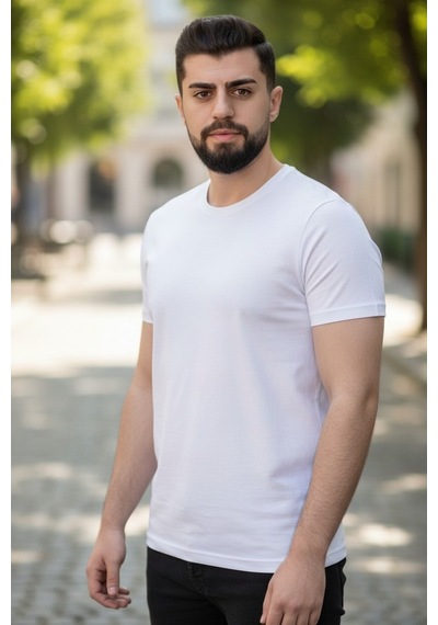 Luxıc Core Unisex Mavi %100 Pamuk Basic Tişört Bisiklet Yaka Kısa Kol Rahat Kesim Günlük Yazlık 3xl - Lcr-ts-mavı