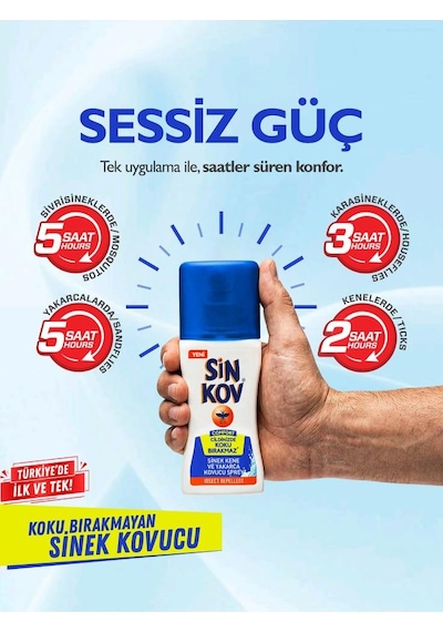 Sinkov Comfort Yakarca Sinek Kene Kovucu Vücut Sprey 100ml - Ciltte Koku Bırakmayan Koruma