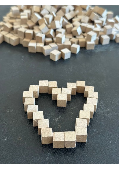 Nest Woodtr 1x1x1cm 100 Adet Mdf Küp Ham Doğal Boyanabilir Mdf Küp Minecraft Küp Zeka Oyunu