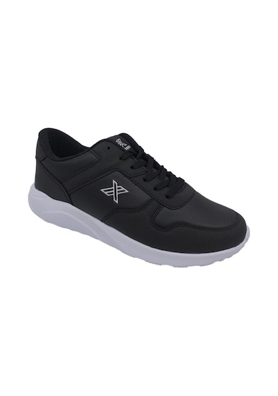Luttoon 4154-24 Deri Anatomik Hafıza Taban Kadın Sneaker Siyah Beyaz Siyah