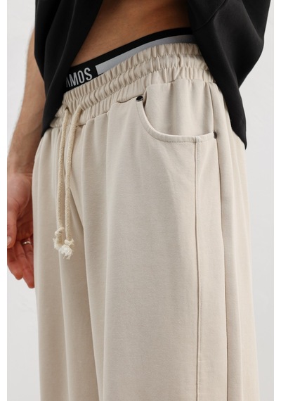 Vamos Baggy Fit Eşofman Alt V80-43 Taş