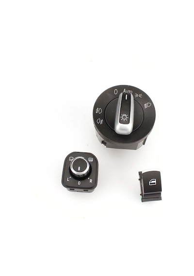 VOLKSWAGEN GOLF 5 2004 - 2009 KONTROL DÜĞMELERİ 3 Lİ KROM SET