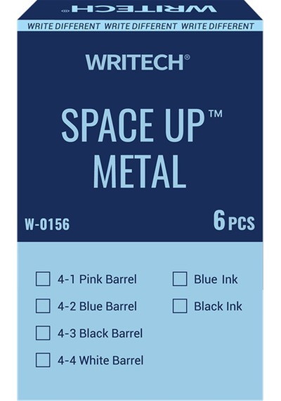 Wrıtech W-0156a1 Metal Up 0,7mm Mavi Jel Kalem - 24'lü Set Ahşap