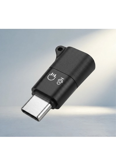 Kompakt Type-c Kulaklık Mikrofon Adaptörü Siyah
