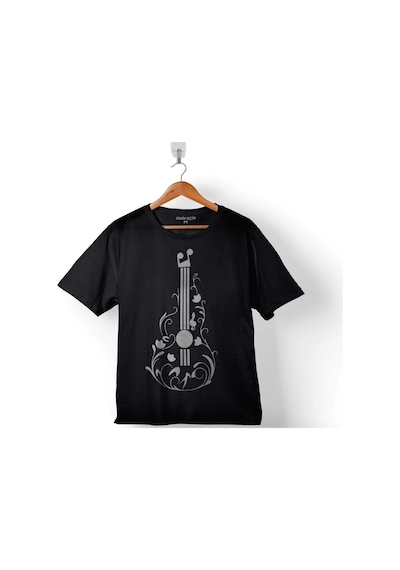 Spiderman Gitar Çizim Tasarım Nota Müzik Sol Anahtarı Çocuk Tişört