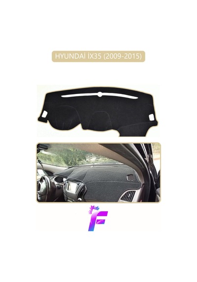 Hyundai İx35 2009-2015 Uyumlu Torpido Örtüsü Kolay Montaj Yansıma Önleyici Tam Koruma G55 Torpido Halısı