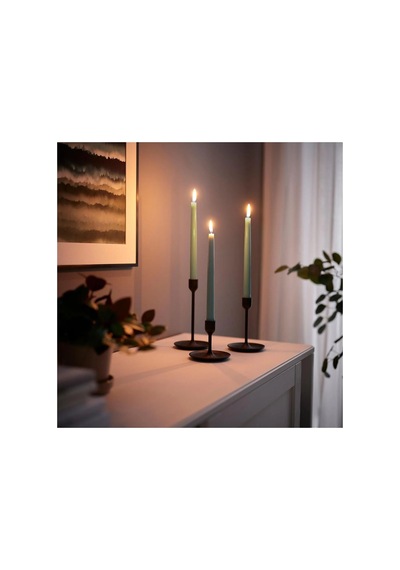Ikea Klokhet 8'li Şamdan Mumu 2,2 X 25 Cm Açık Yeşil