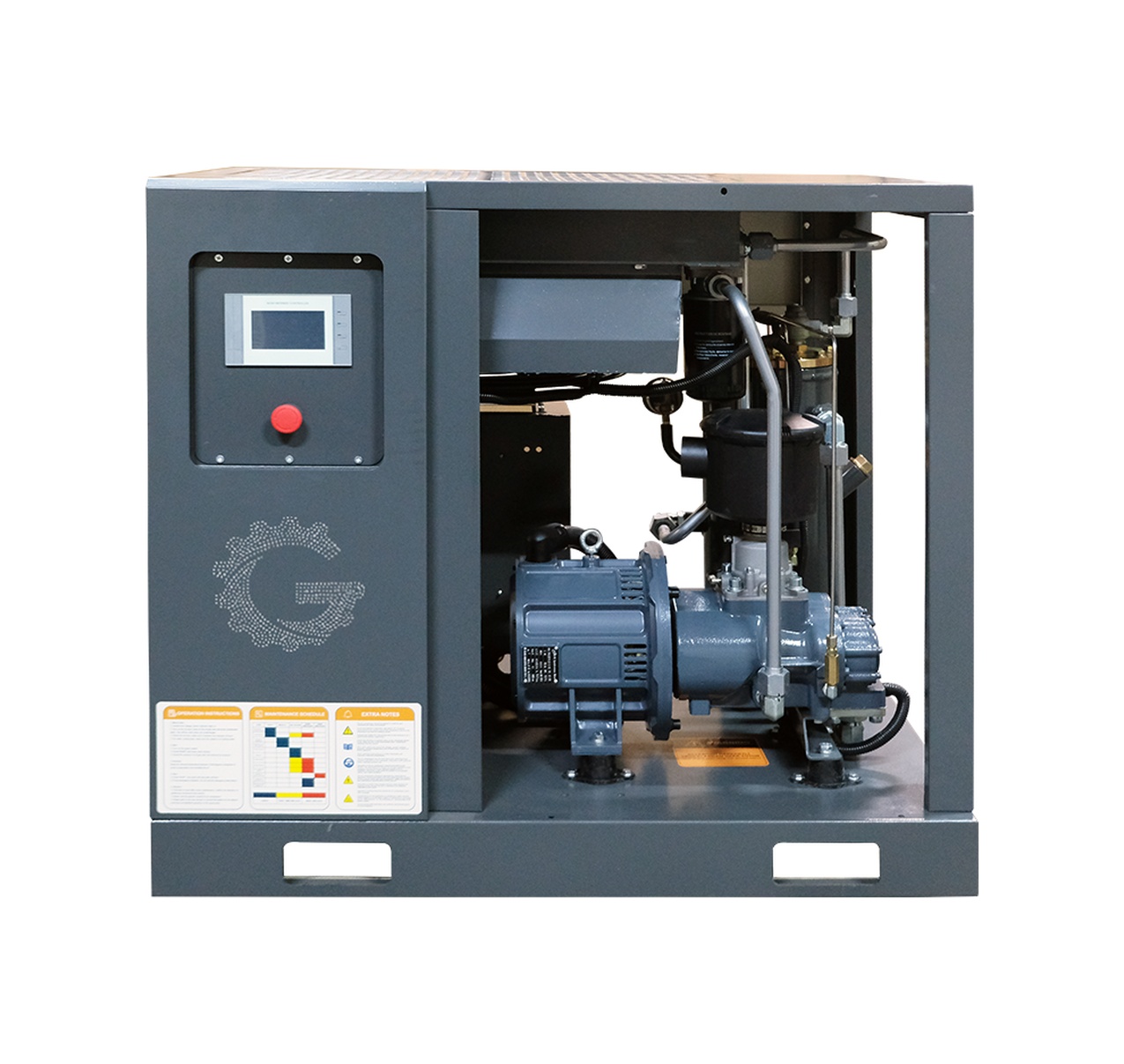 İnventörlü Vidalı Hava Kompresörü 20 Hp Tek Makine