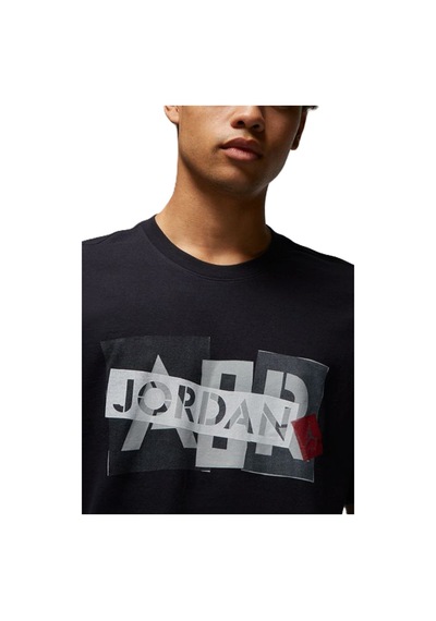 Nike Air Jordan M Brand Graphics Ss Crew Grafik Baskılı Erkek Tişört Siyah