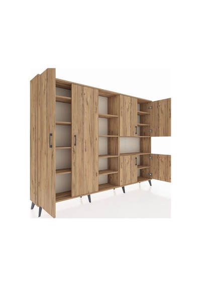 Arges Dolap 13 Raflı 6 Kapaklı 220x30x163 Çam-çam Atlas Çam - Atlas Çam Arges Dolap 13 Raflı 6 Kapaklı 220x30x163 Çam-çam Atlas Çam - Atlas Çam