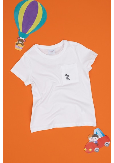 U.S. Polo Assn. Erkek Çocuk Beyaz Bisiklet Yaka Tişört 50298096-VR013 U.S. Polo Assn. Erkek Çocuk Beyaz Bisiklet Yaka Tişört 50298096-VR013
