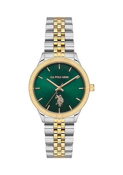 U.s Polo Assn Uspa2061-07 Quartz Çelik Altın Rengi Yeşil Kadran 32 Mm Kadın Kol Saati