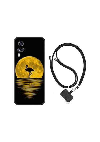 Vivo Y51 Kılıf Boyun Askılı Ay Ve Flamingo 1775
